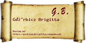Görbicz Brigitta névjegykártya