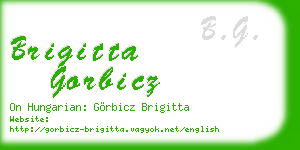 brigitta gorbicz business card